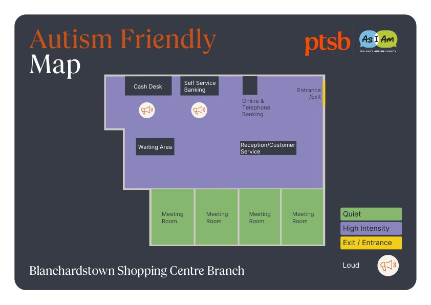 Blanchardstown Shopping Centre PTSB branch sensory map
