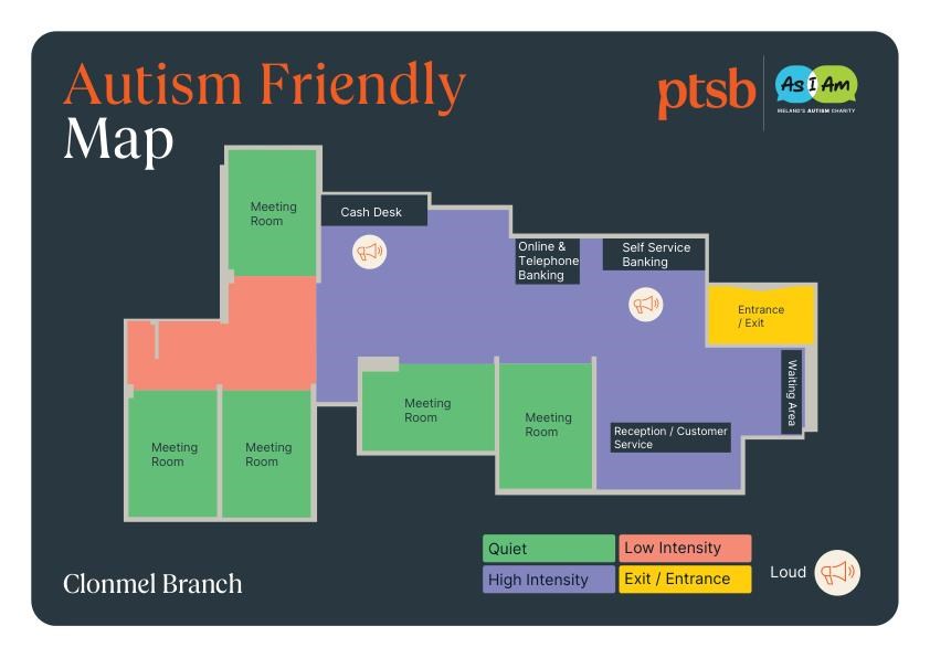Clonmel PTSB branch sensory map