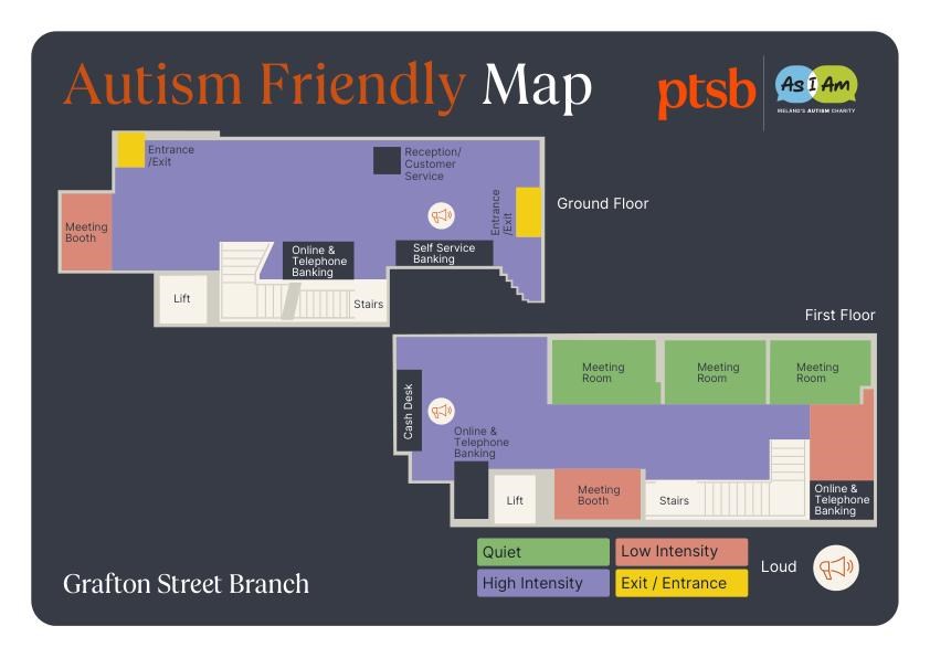 Grafton Street PTSB branch sensory map