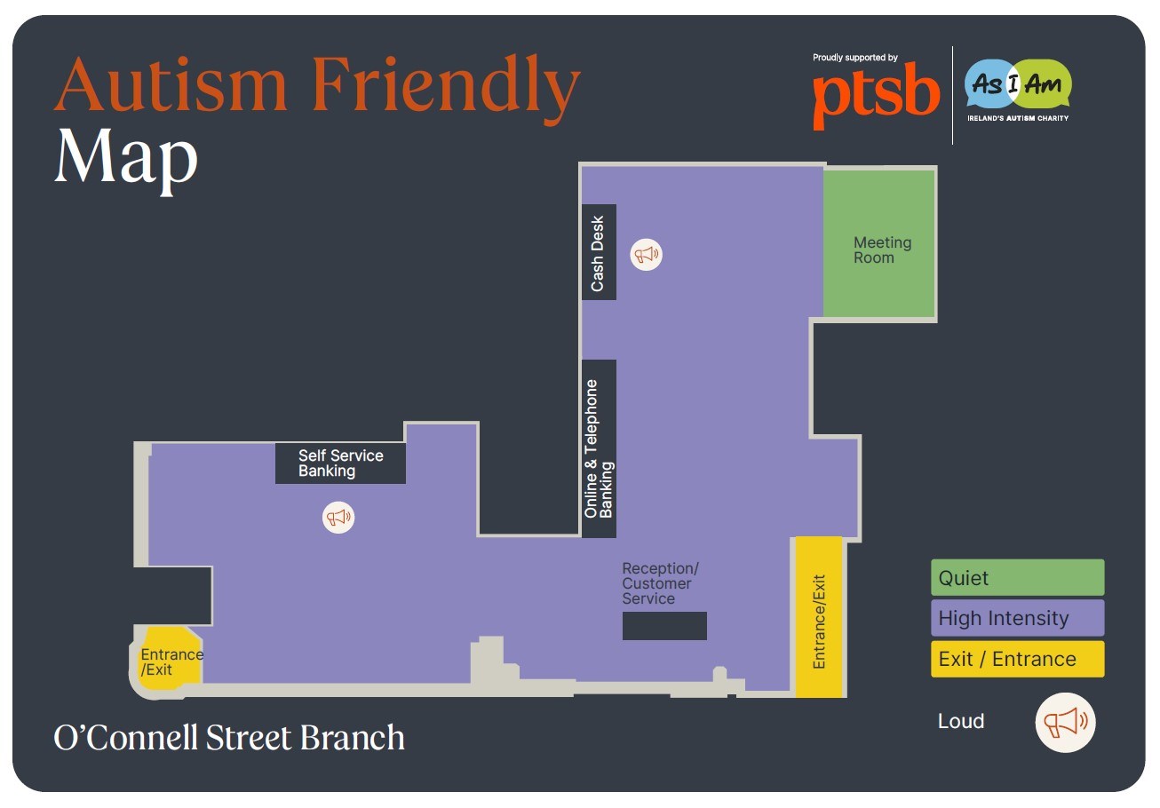 O'Connell Street PTSB branch sensory map