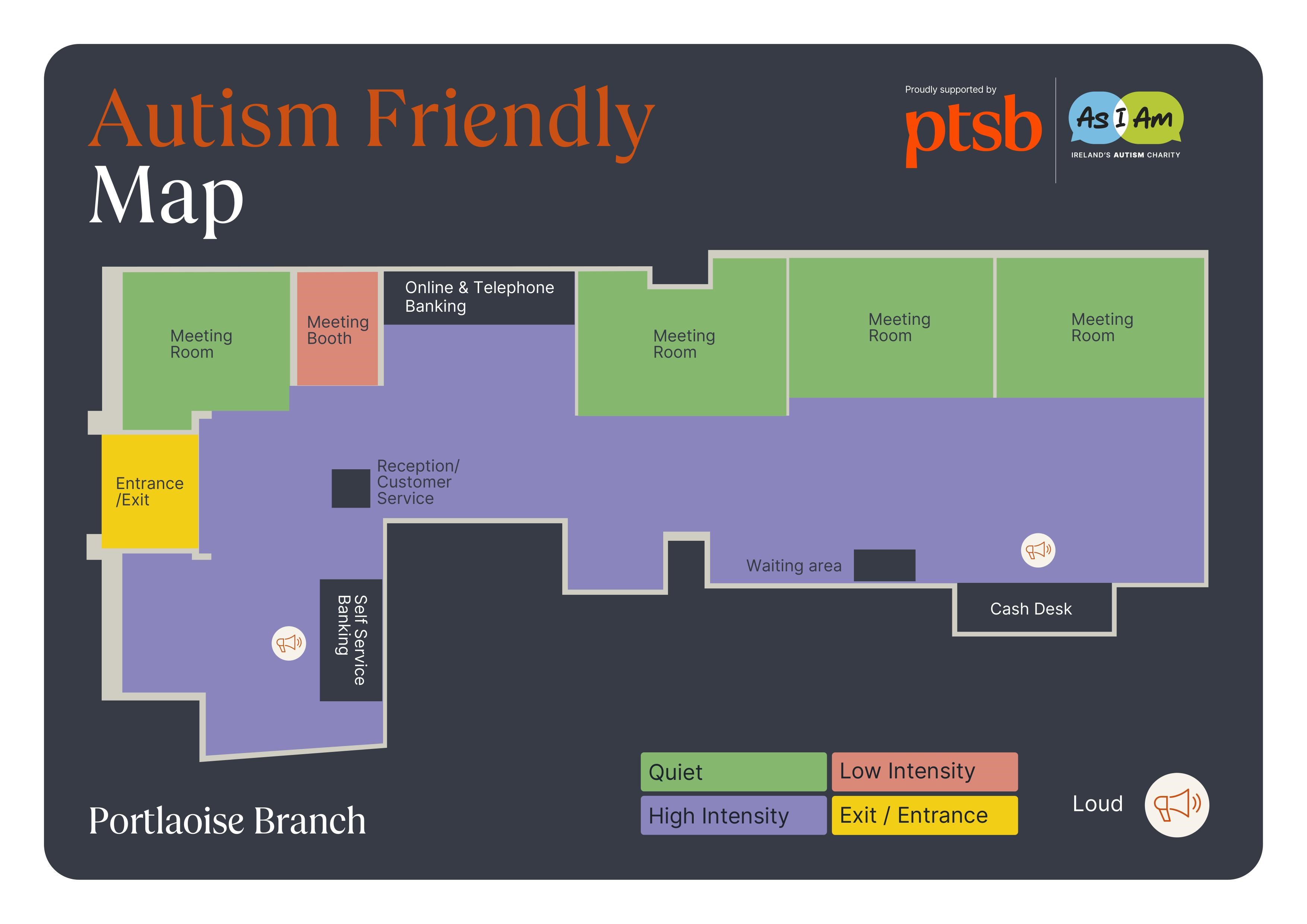 Portlaoise PTSB branch sensory map