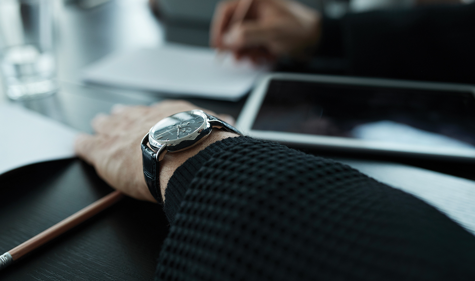 close up on a watch on man's hand